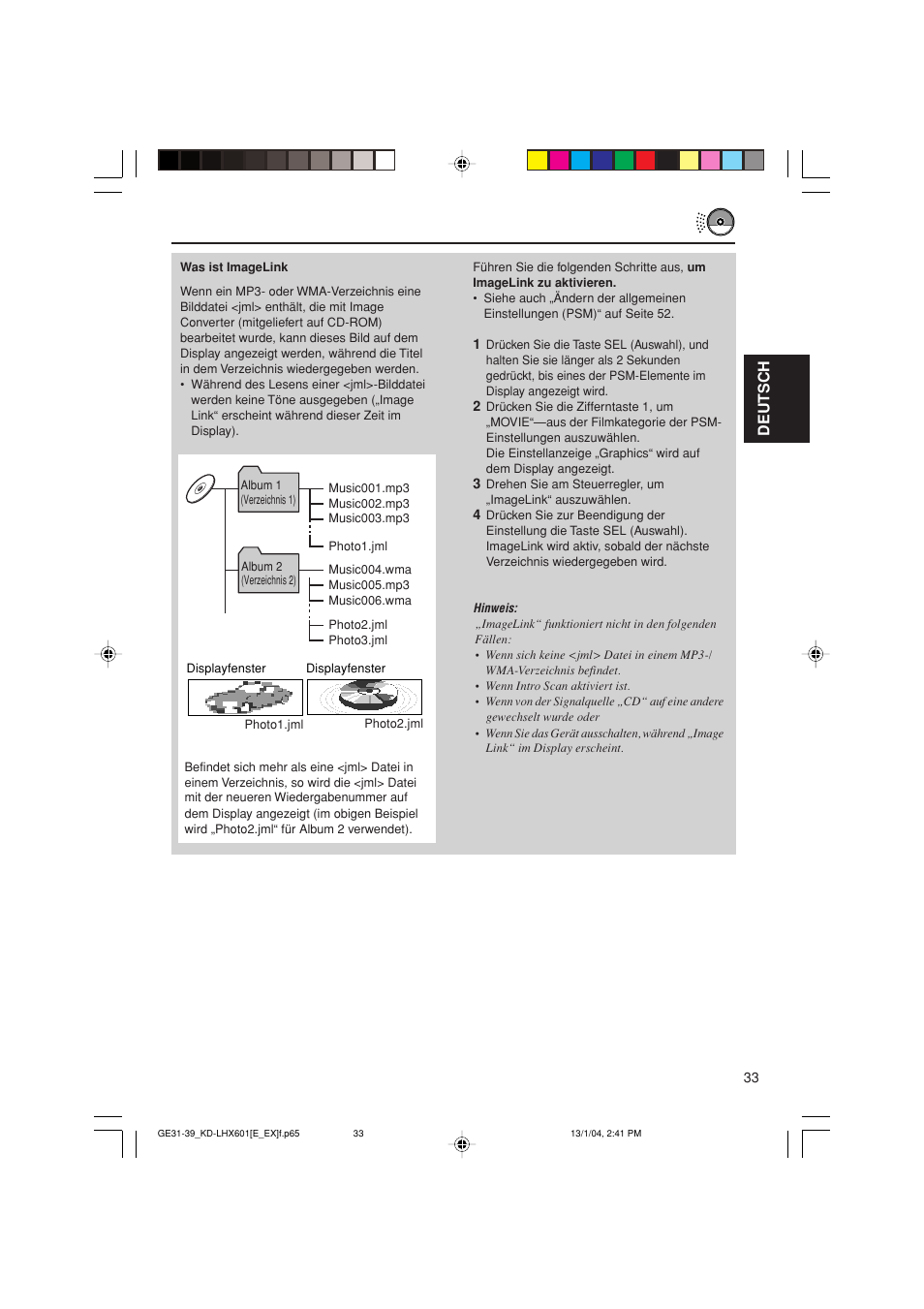 Deutsch | JVC KD-LHX601 User Manual | Page 105 / 291