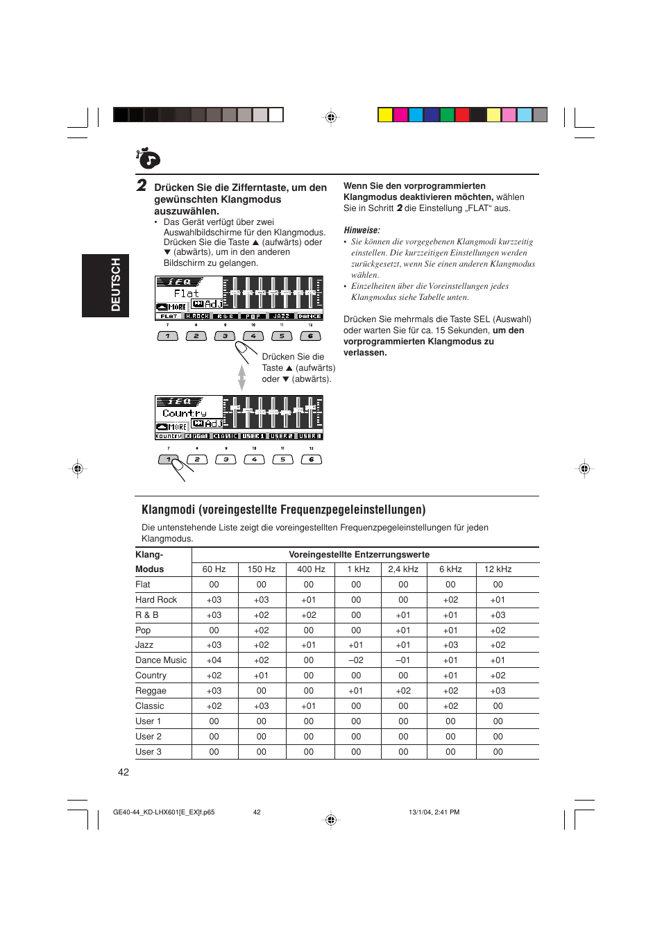 Deutsch | JVC KD-LHX601 User Manual | Page 114 / 291