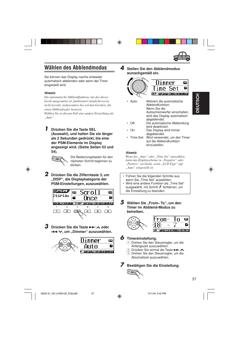 Wählen des abblendmodus | JVC KD-LHX601 User Manual | Page 129 / 291