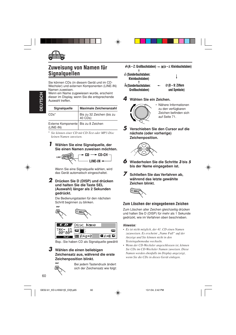 Zuweisung von namen für signalquellen | JVC KD-LHX601 User Manual | Page 132 / 291