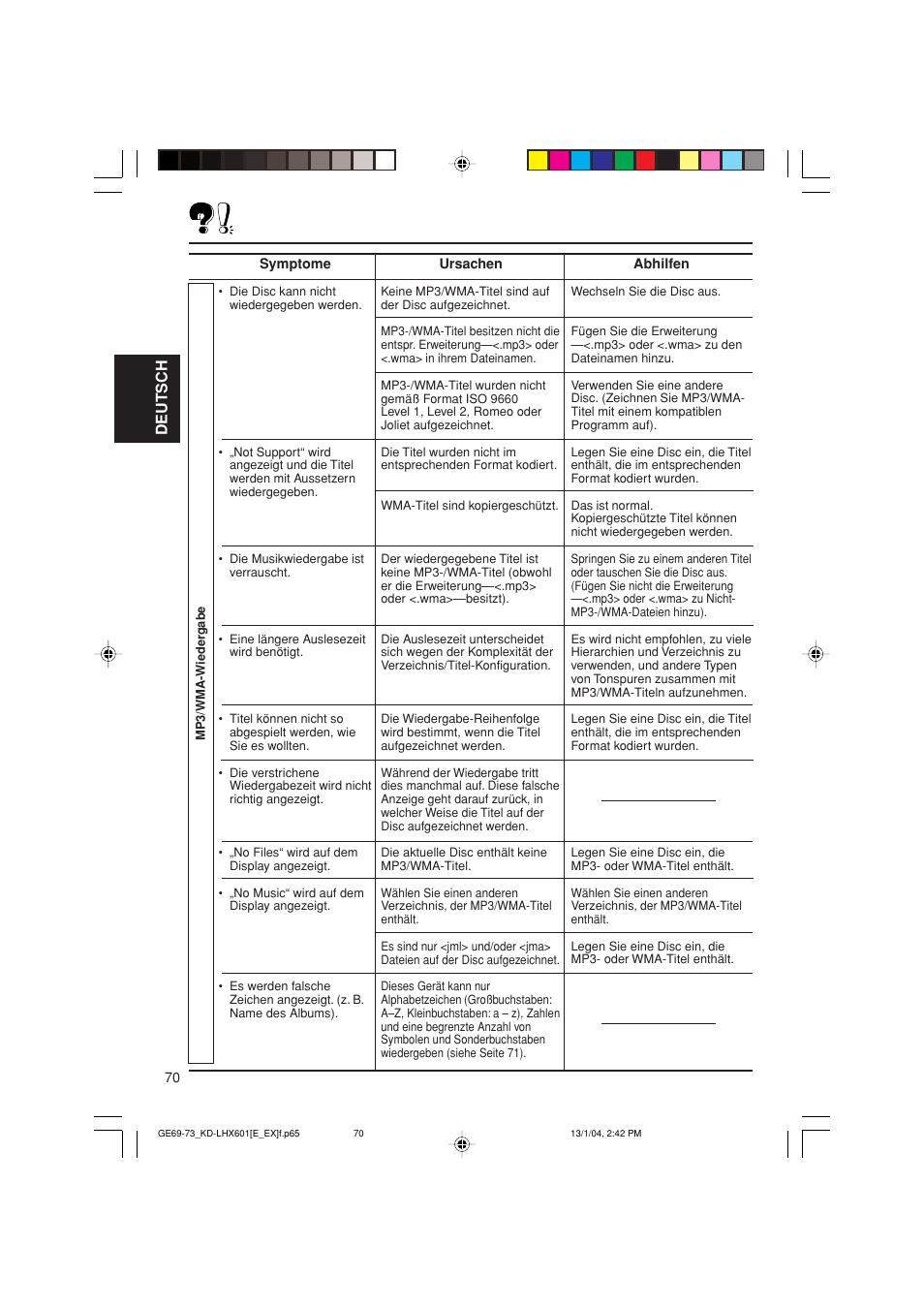 Deutsch | JVC KD-LHX601 User Manual | Page 142 / 291