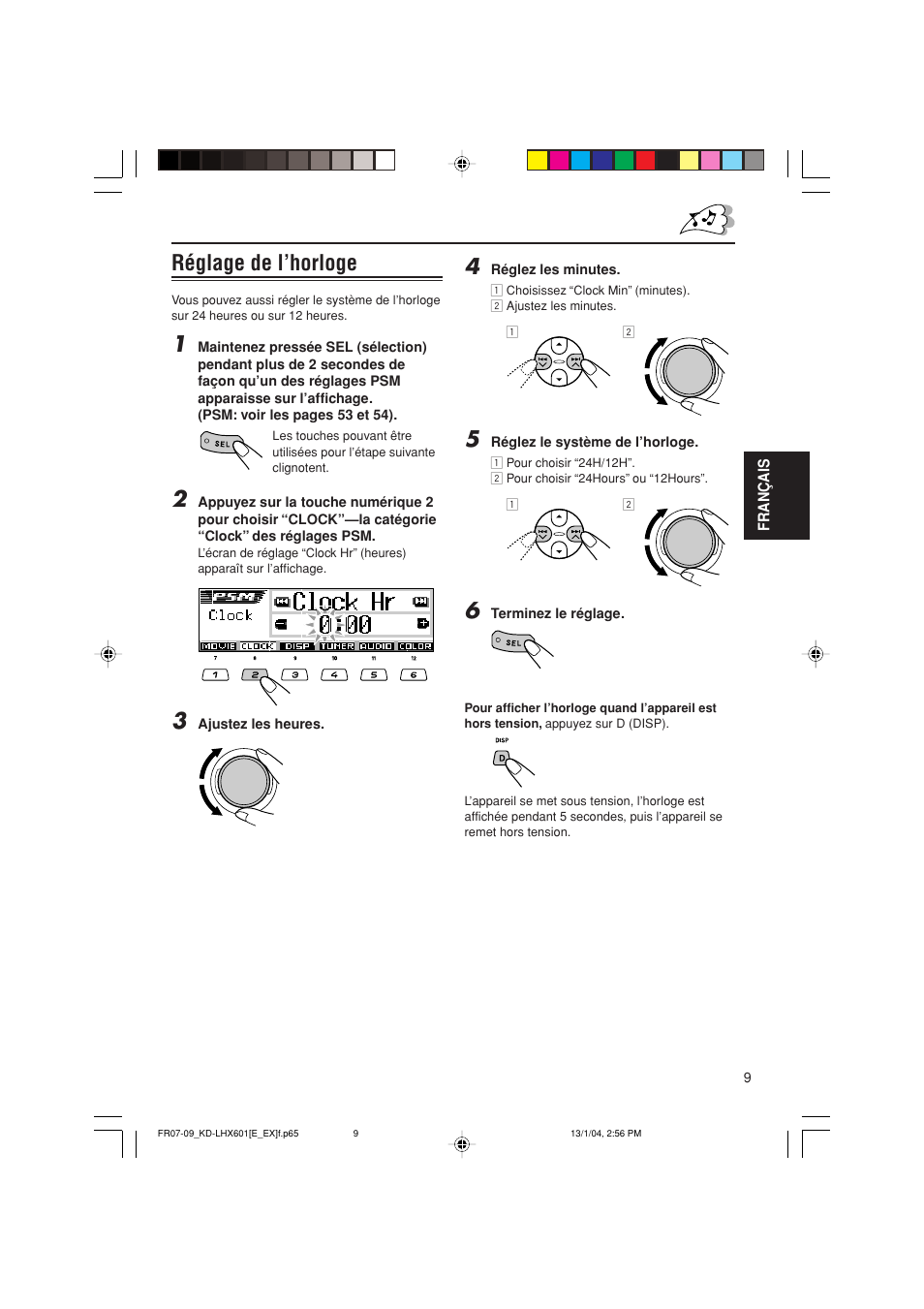 Réglage de l’horloge | JVC KD-LHX601 User Manual | Page 153 / 291