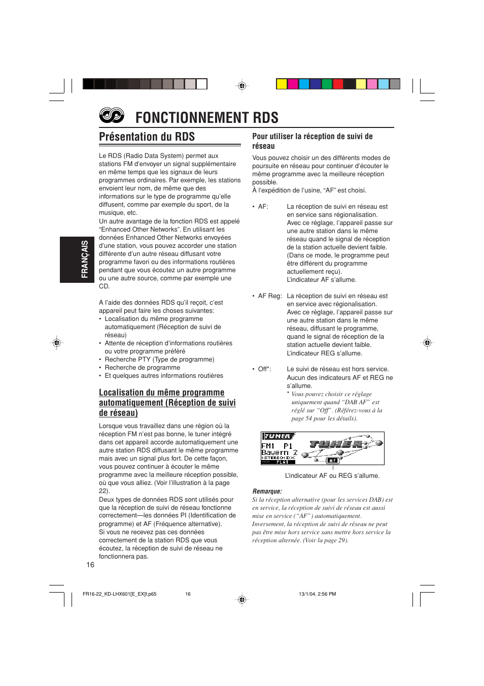 Fonctionnement rds, Présentation du rds | JVC KD-LHX601 User Manual | Page 160 / 291