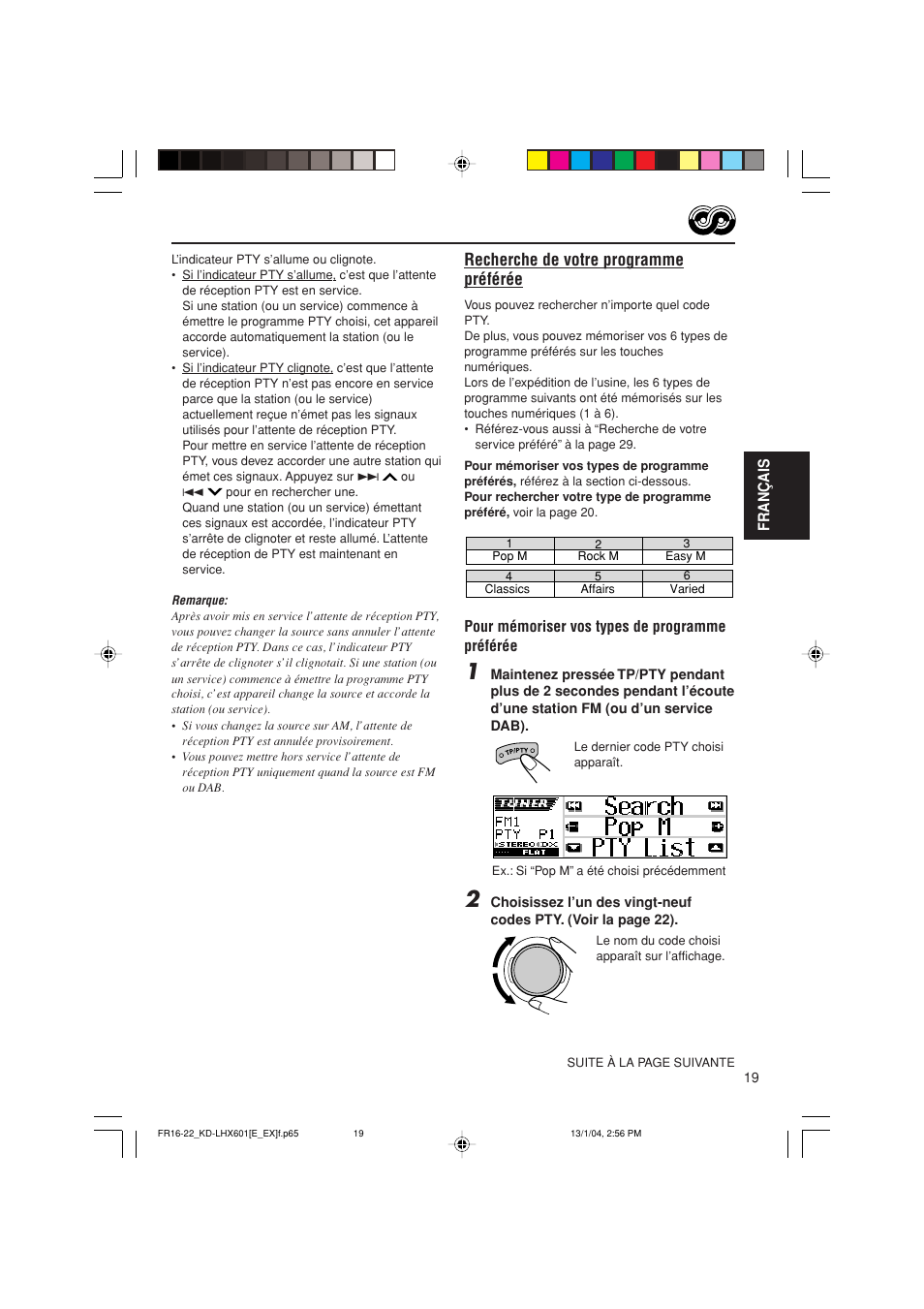 Recherche de votre programme préférée | JVC KD-LHX601 User Manual | Page 163 / 291