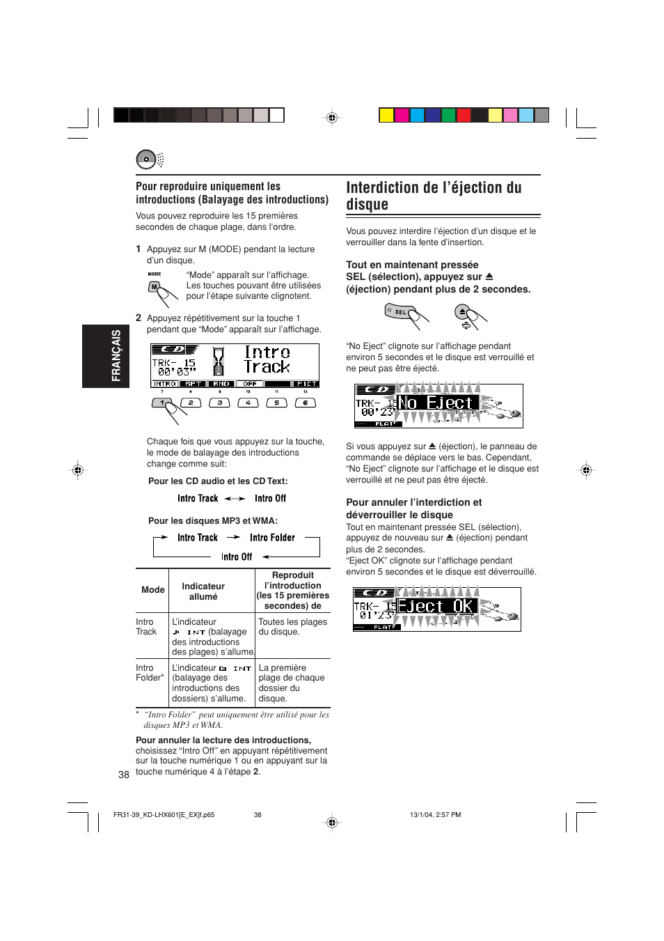 Interdiction de l’éjection du disque | JVC KD-LHX601 User Manual | Page 182 / 291
