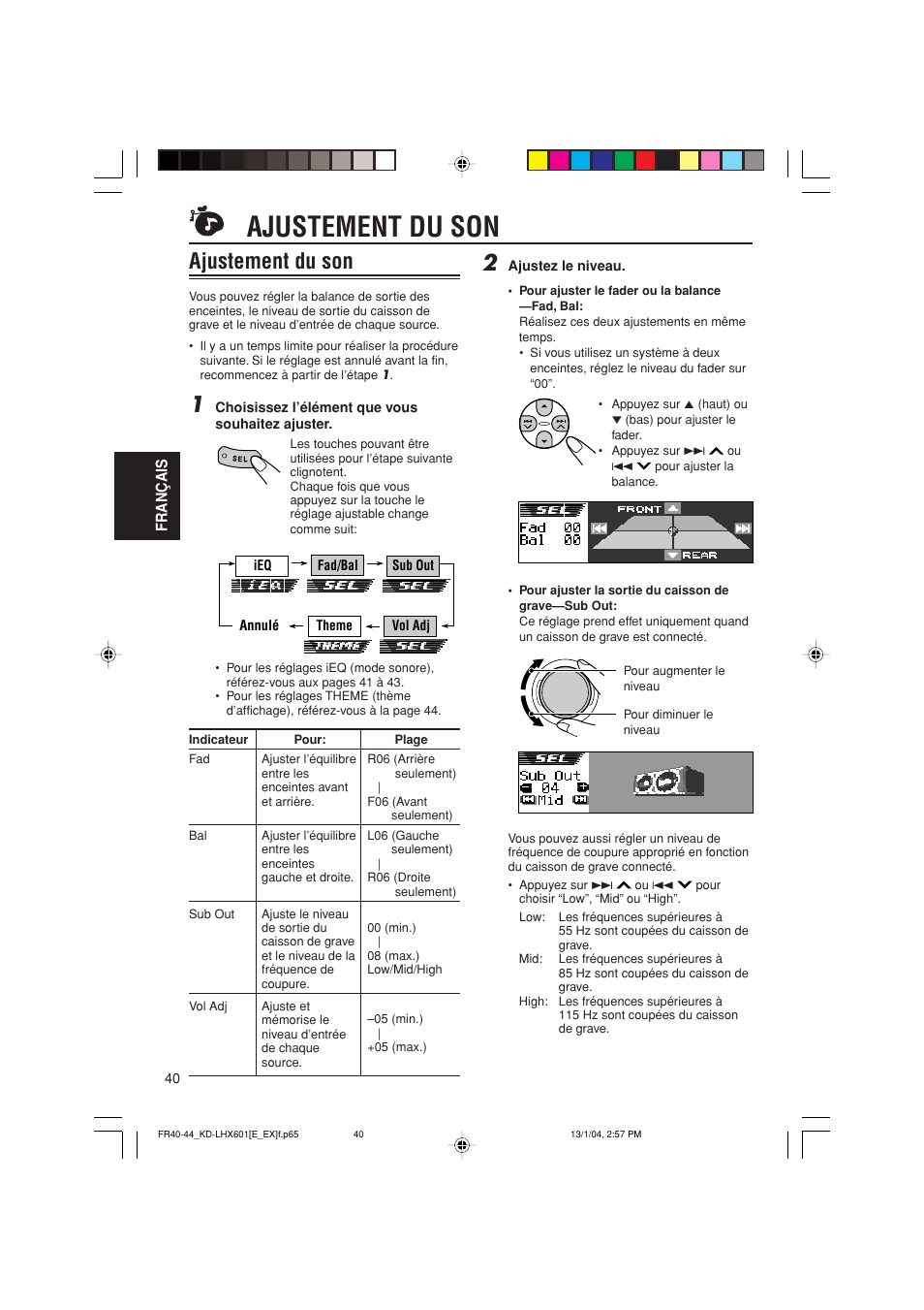 Ajustement du son | JVC KD-LHX601 User Manual | Page 184 / 291