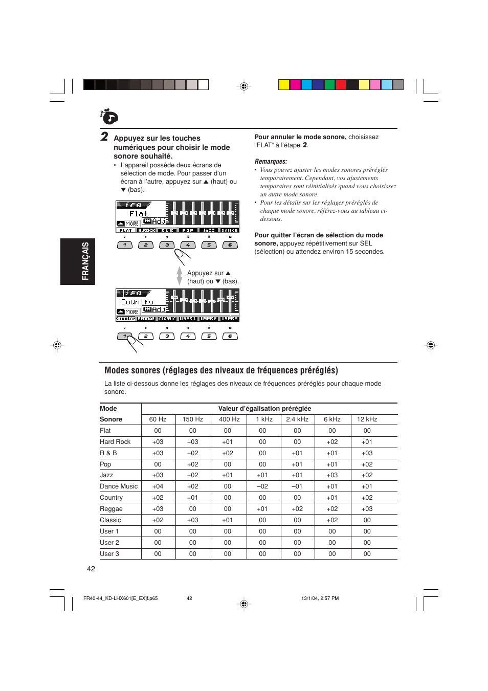 Fran ç ais | JVC KD-LHX601 User Manual | Page 186 / 291