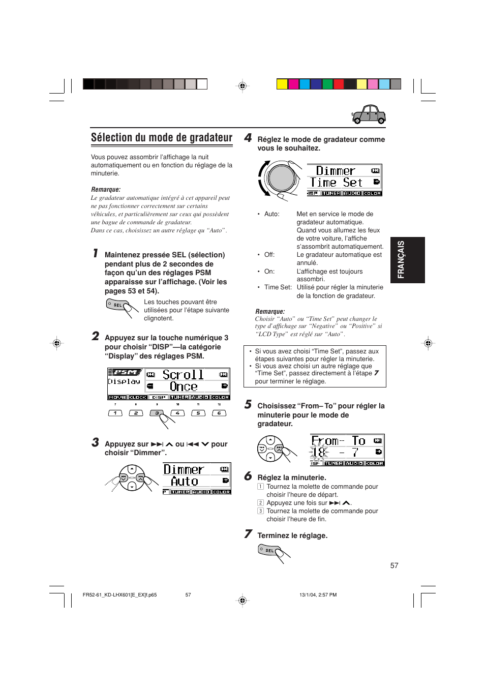 Sélection du mode de gradateur | JVC KD-LHX601 User Manual | Page 201 / 291