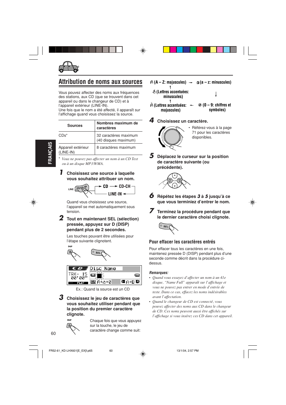 Attribution de noms aux sources | JVC KD-LHX601 User Manual | Page 204 / 291