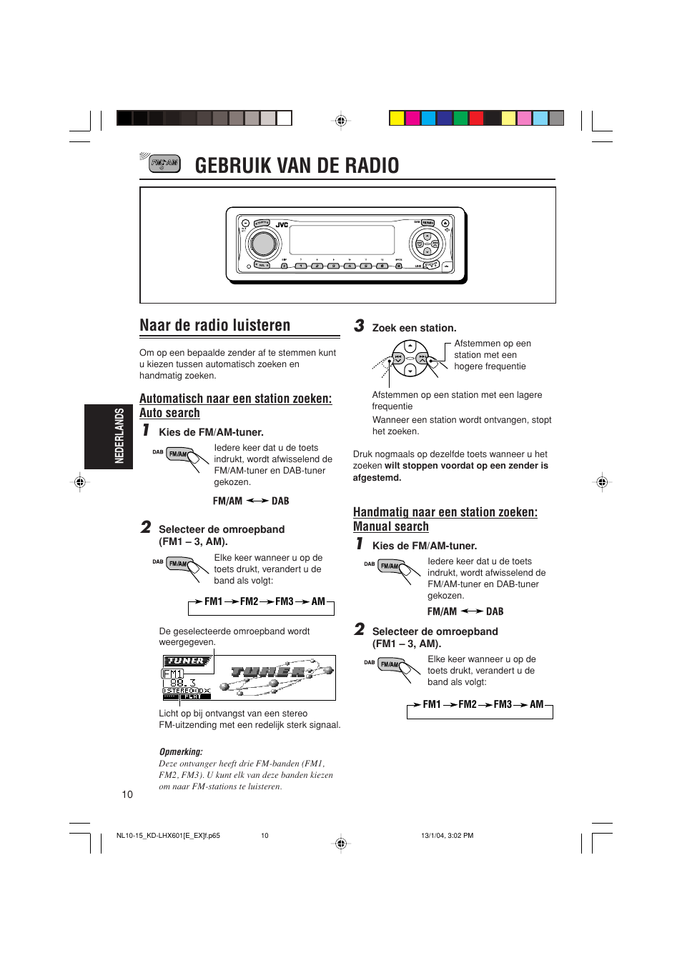 Gebruik van de radio, Naar de radio luisteren | JVC KD-LHX601 User Manual | Page 226 / 291