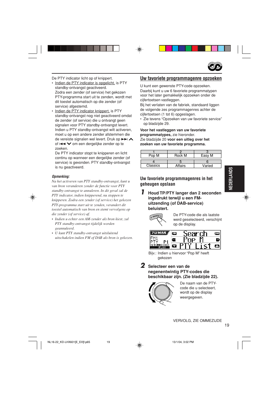 Uw favoriete programmagenre opzoeken | JVC KD-LHX601 User Manual | Page 235 / 291