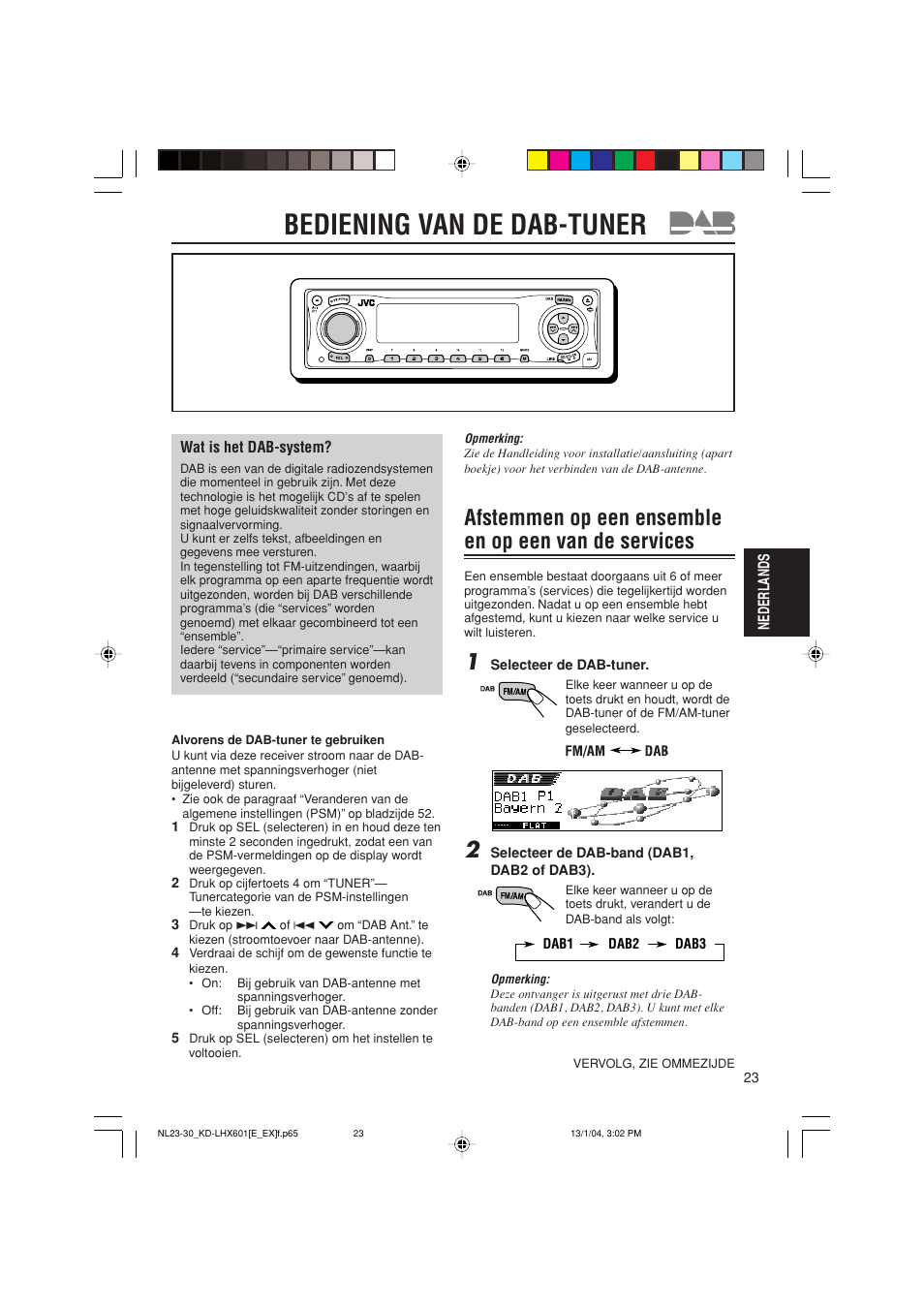 Bediening van de dab-tuner | JVC KD-LHX601 User Manual | Page 239 / 291