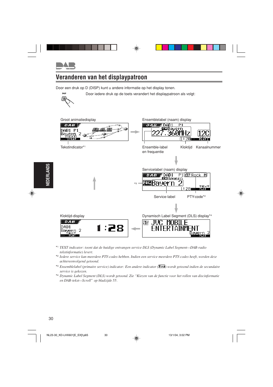 Veranderen van het displaypatroon, Nederlands | JVC KD-LHX601 User Manual | Page 246 / 291