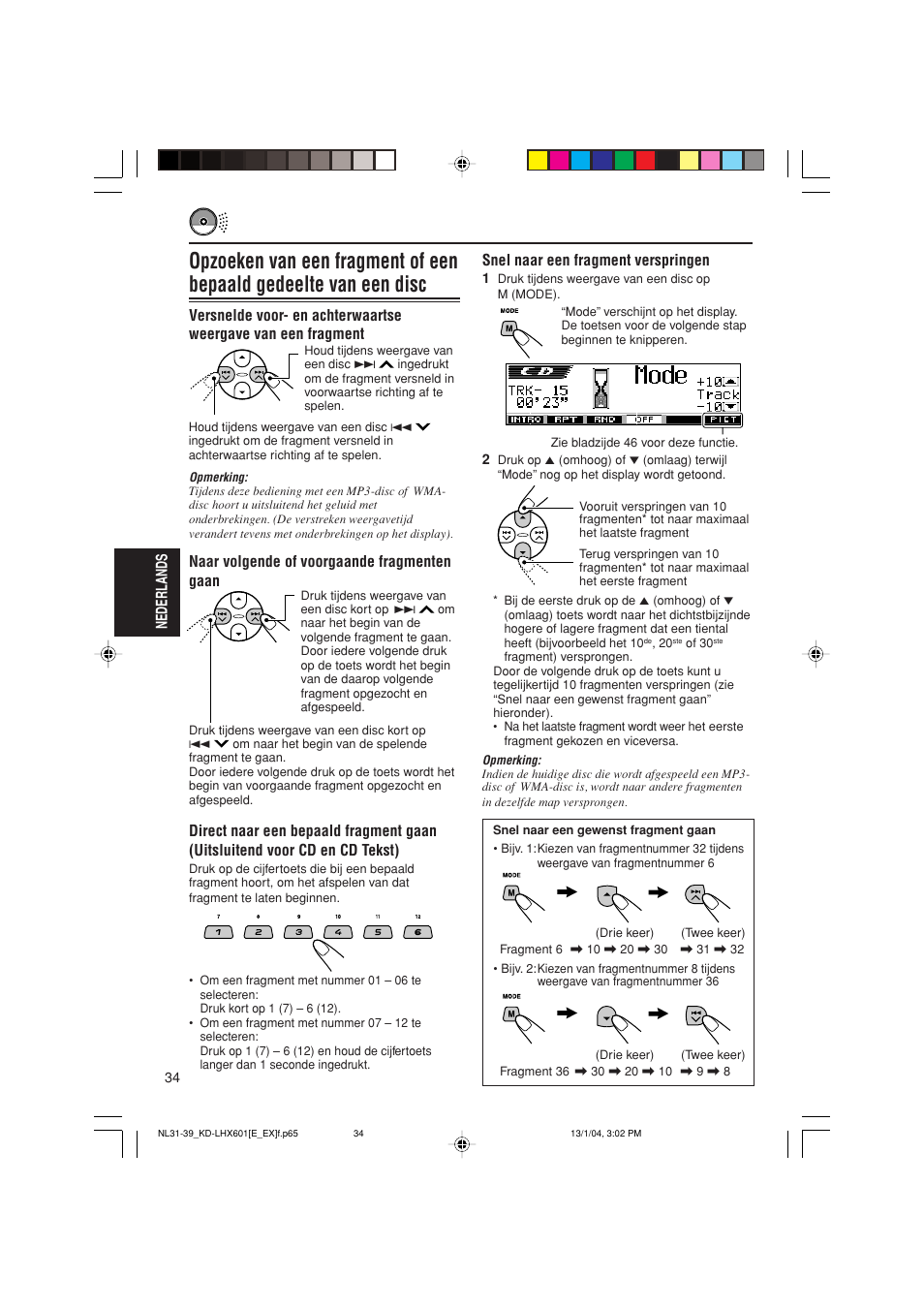 Nederlands snel naar een fragment verspringen | JVC KD-LHX601 User Manual | Page 250 / 291