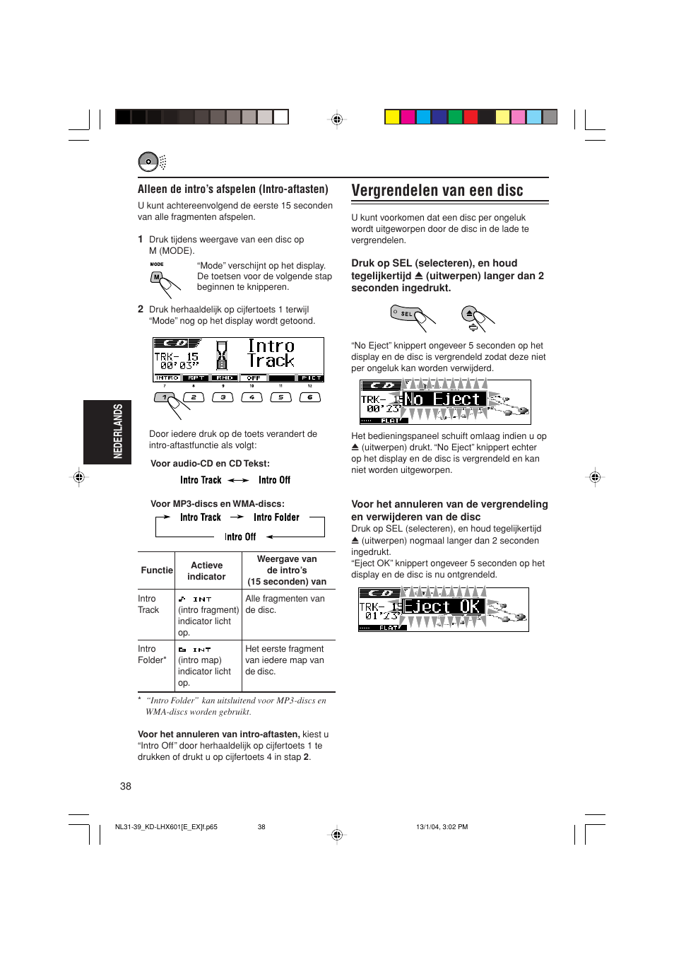 Vergrendelen van een disc | JVC KD-LHX601 User Manual | Page 254 / 291