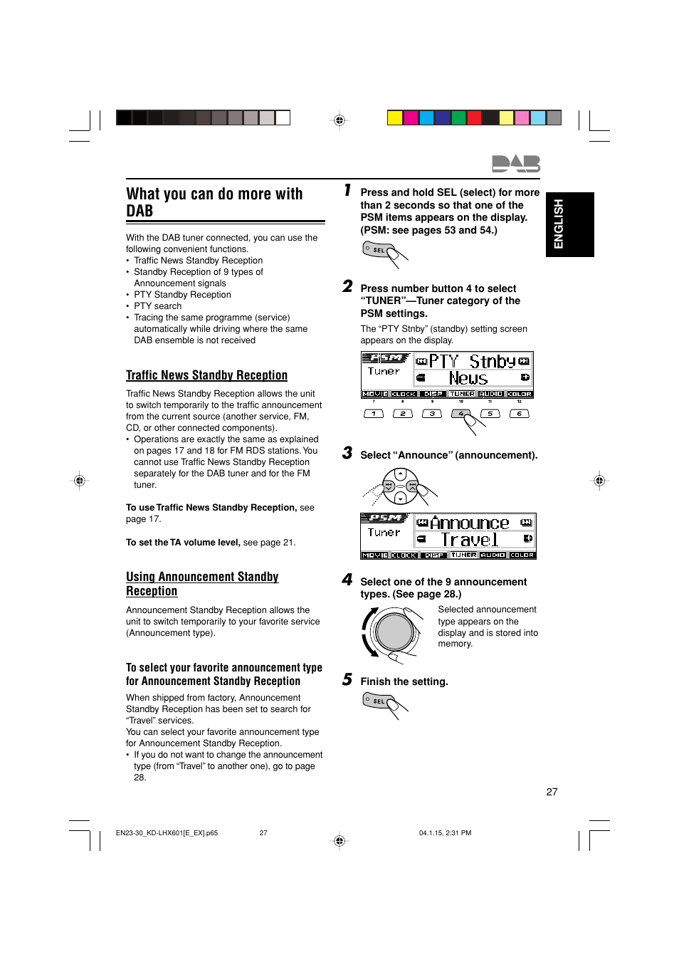 What you can do more with dab | JVC KD-LHX601 User Manual | Page 27 / 291