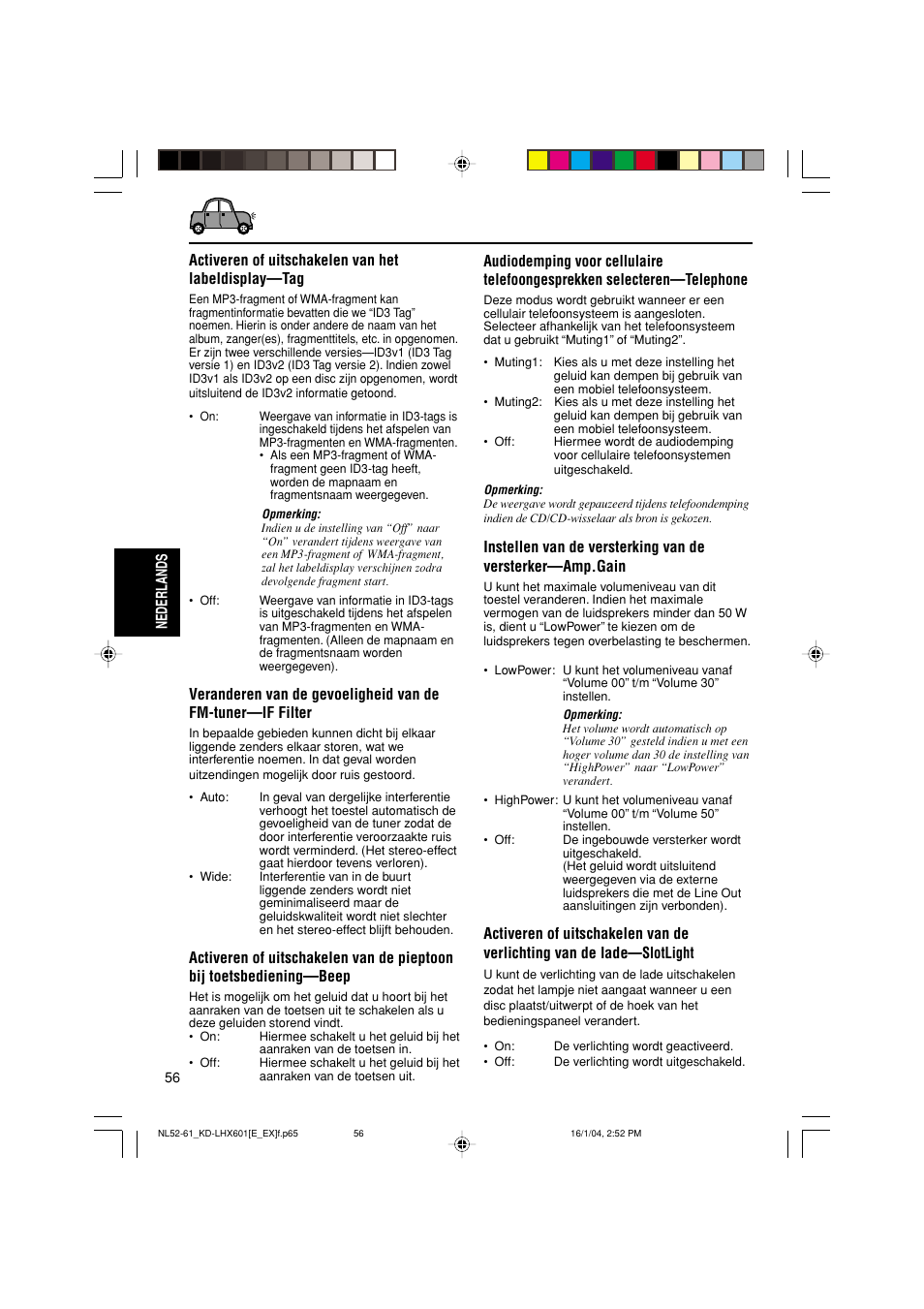 Activeren of uitschakelen van het labeldisplay—tag | JVC KD-LHX601 User Manual | Page 272 / 291