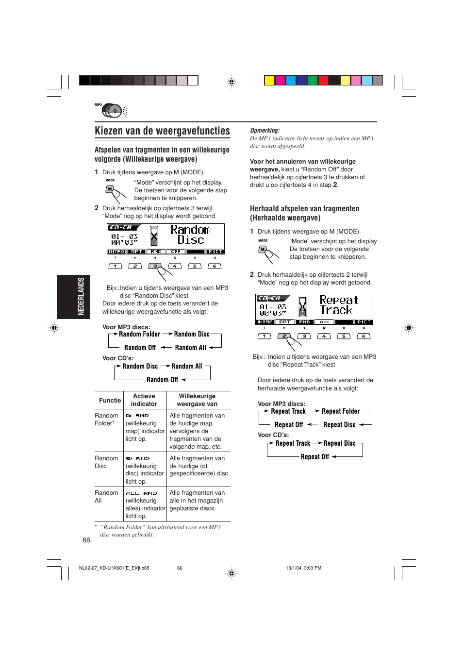 Kiezen van de weergavefuncties, Nederlands | JVC KD-LHX601 User Manual | Page 282 / 291