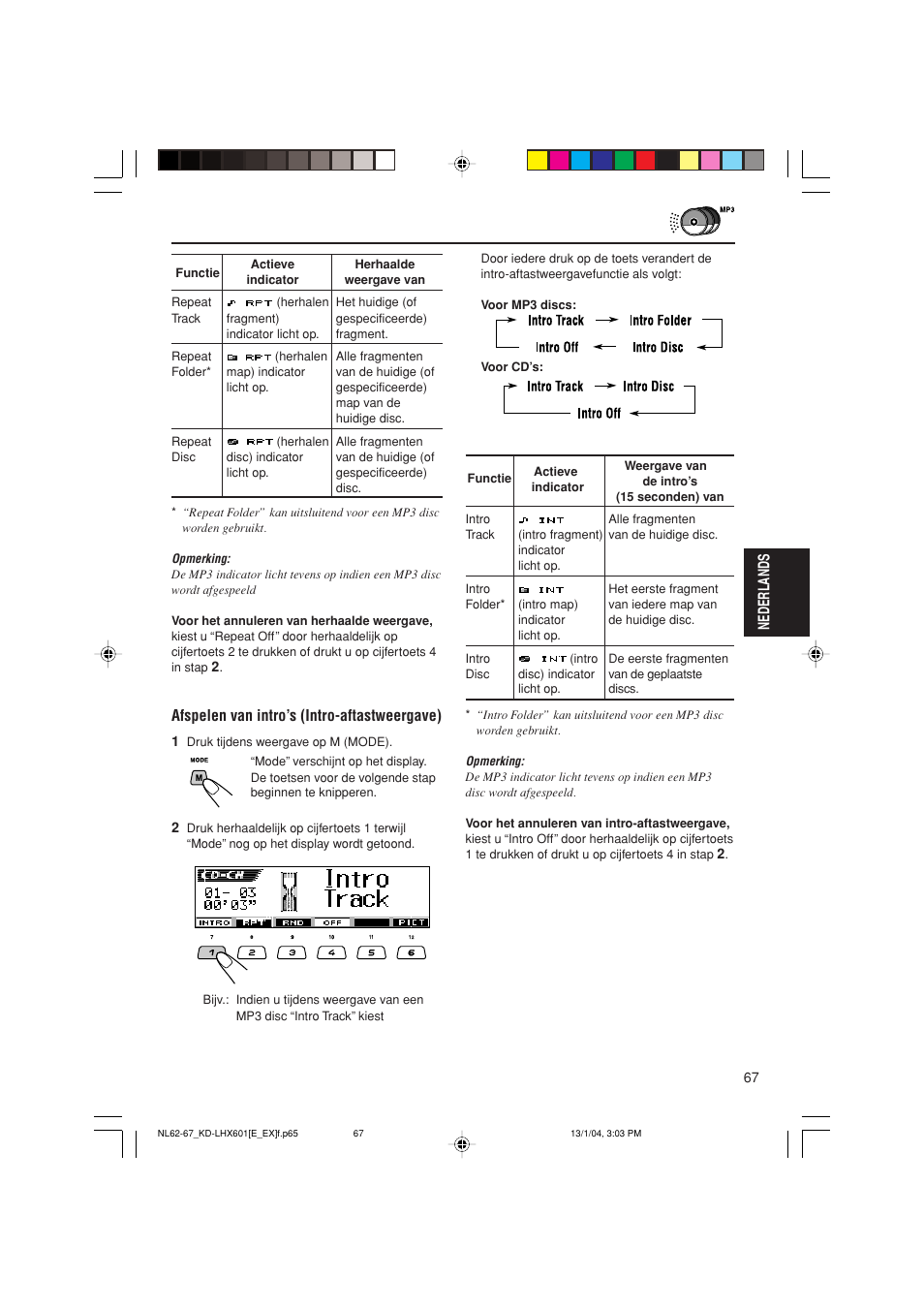 Nederlands, Afspelen van intro’s (intro-aftastweergave) | JVC KD-LHX601 User Manual | Page 283 / 291