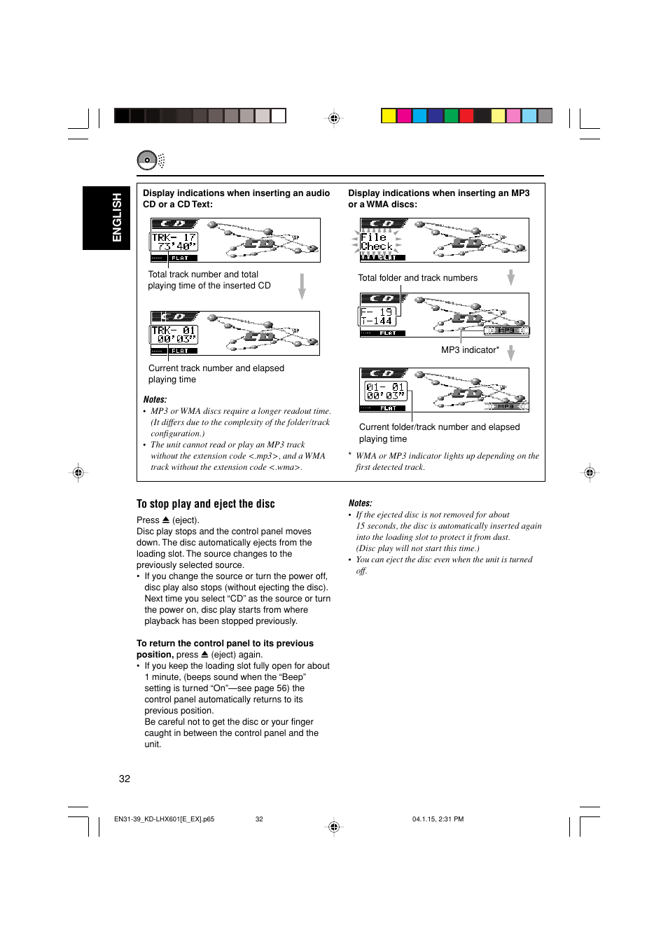 English | JVC KD-LHX601 User Manual | Page 32 / 291
