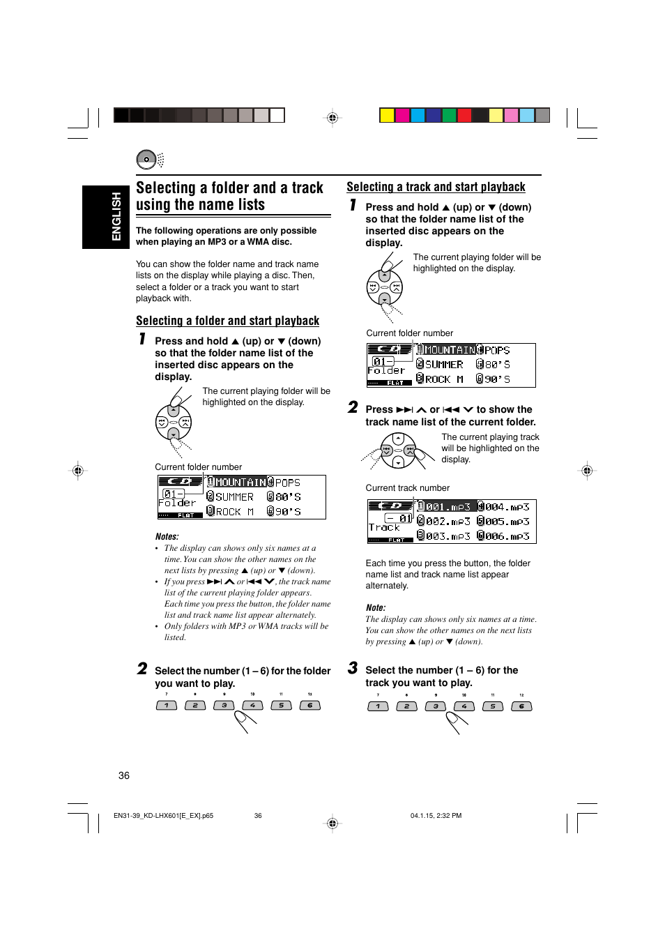 JVC KD-LHX601 User Manual | Page 36 / 291