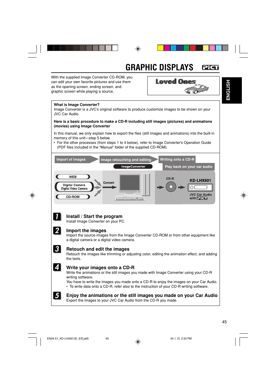 Graphic displays | JVC KD-LHX601 User Manual | Page 45 / 291