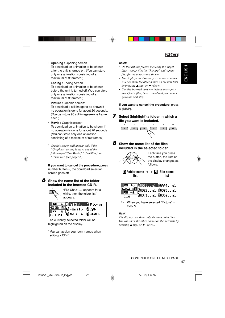 JVC KD-LHX601 User Manual | Page 47 / 291