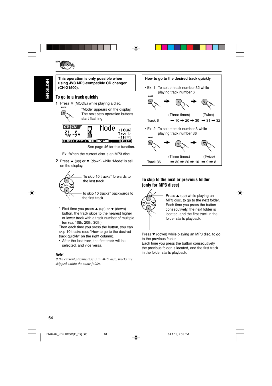 English | JVC KD-LHX601 User Manual | Page 64 / 291