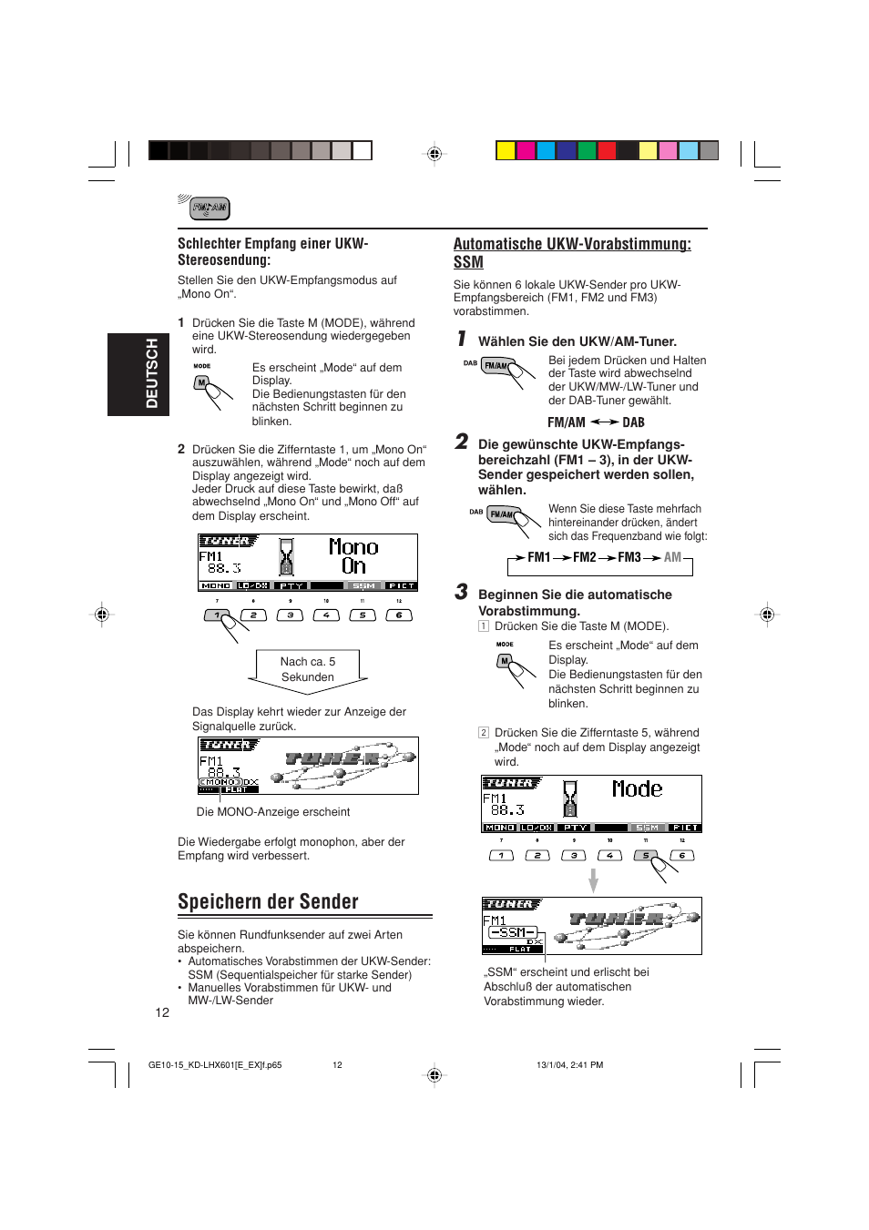 Speichern der sender | JVC KD-LHX601 User Manual | Page 84 / 291