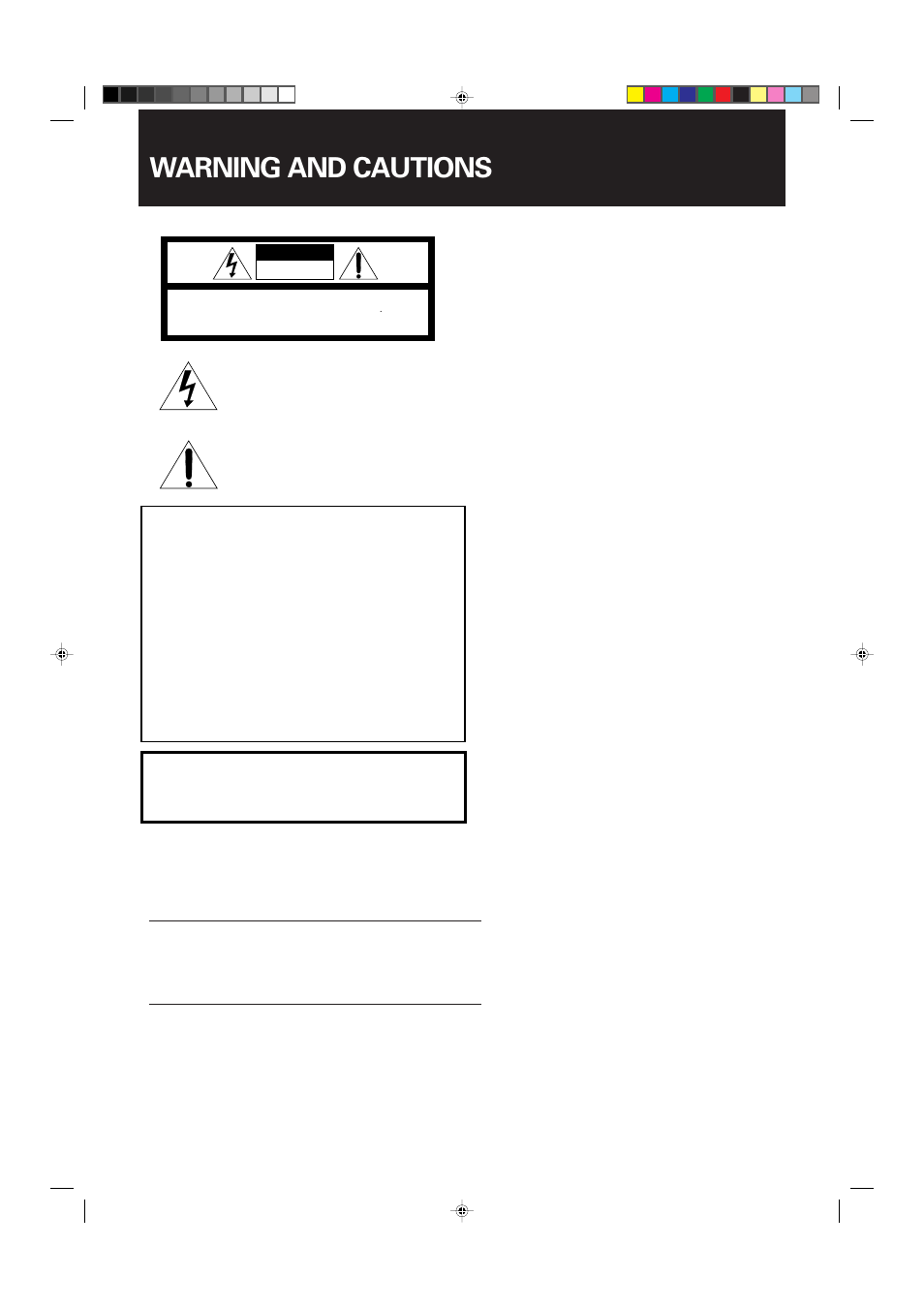 Warning and cautions, Important for laser products | JVC XL-MC222BK User Manual | Page 2 / 16