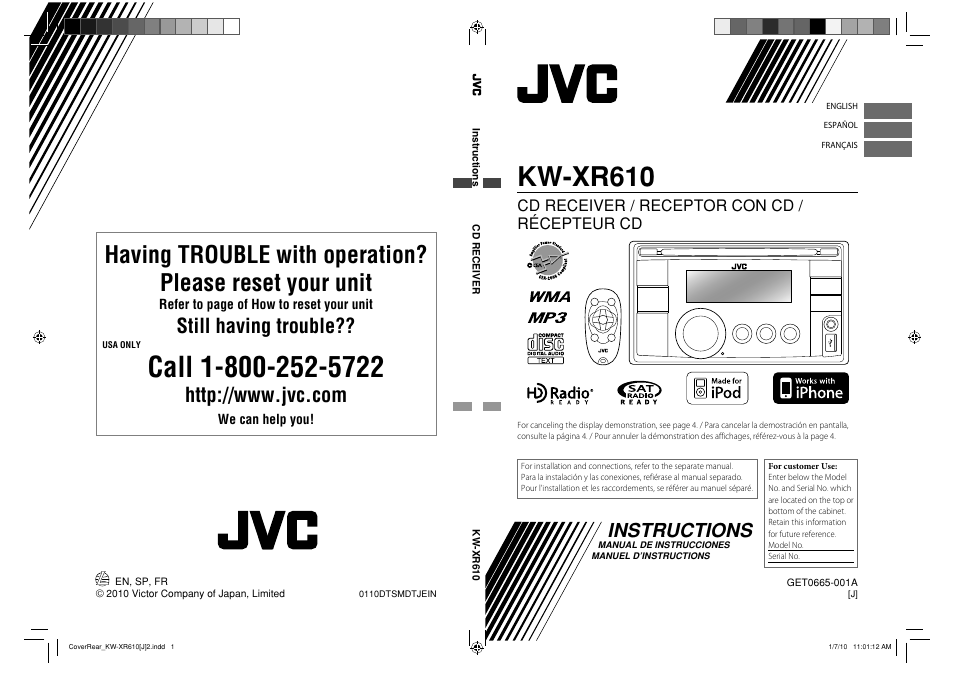 JVC GET0665-001A User Manual | 127 pages