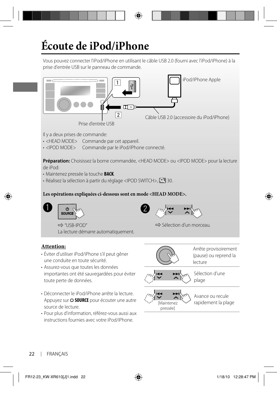 Écoute de ipod/iphone | JVC GET0665-001A User Manual | Page 106 / 127