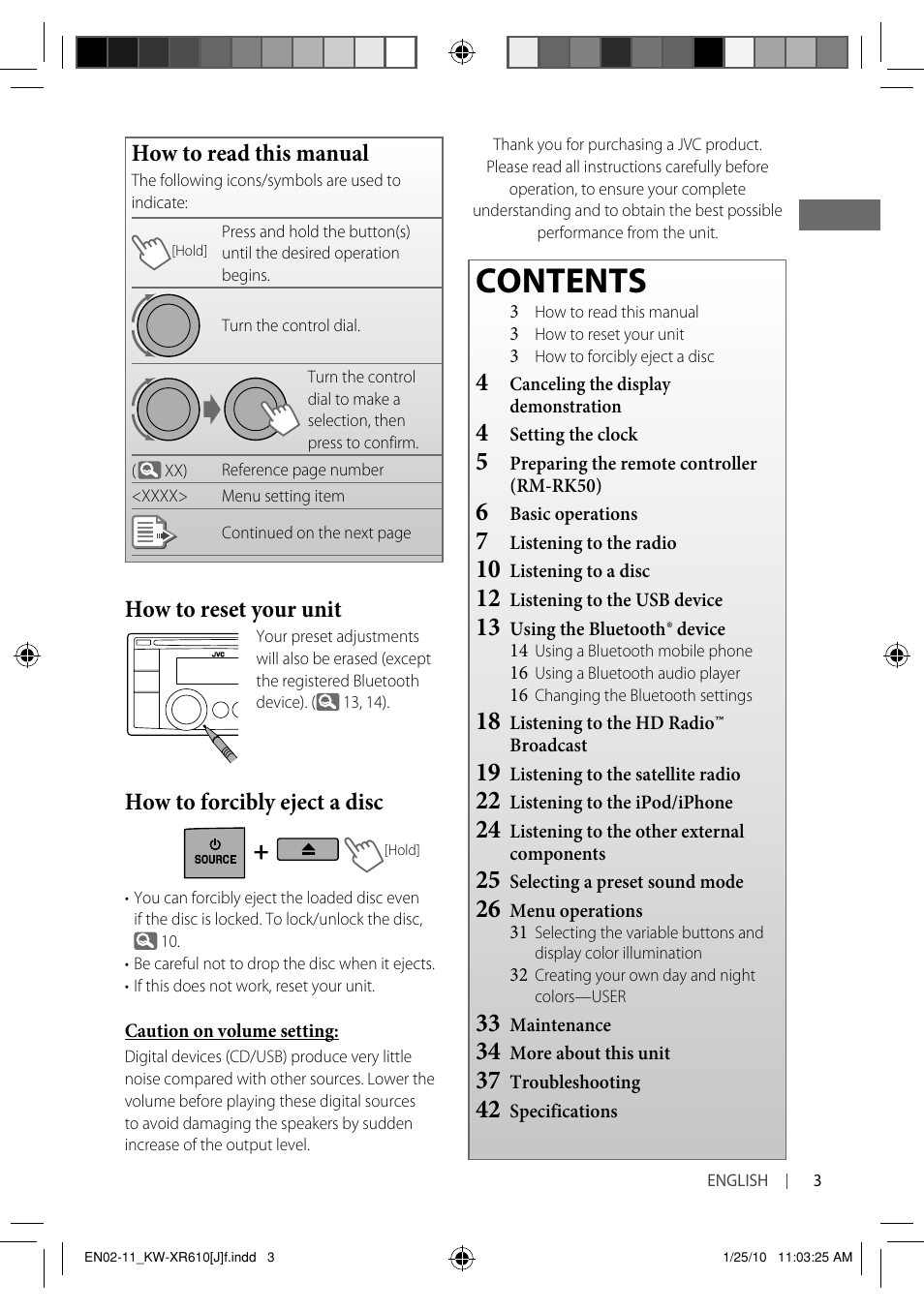 JVC GET0665-001A User Manual | Page 3 / 127