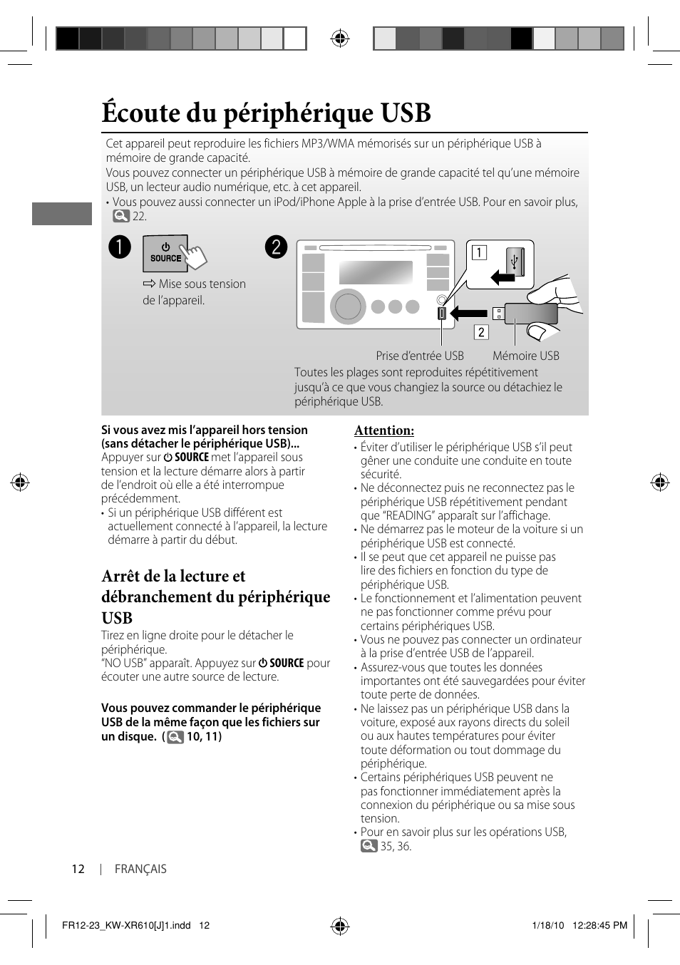 Écoute du périphérique usb | JVC GET0665-001A User Manual | Page 96 / 127