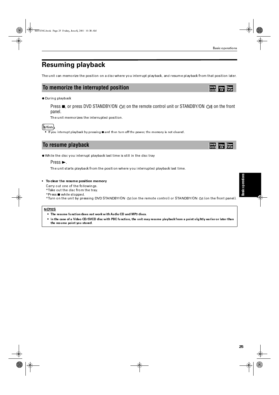 Resuming playback | JVC XV-S60BK User Manual | Page 27 / 62