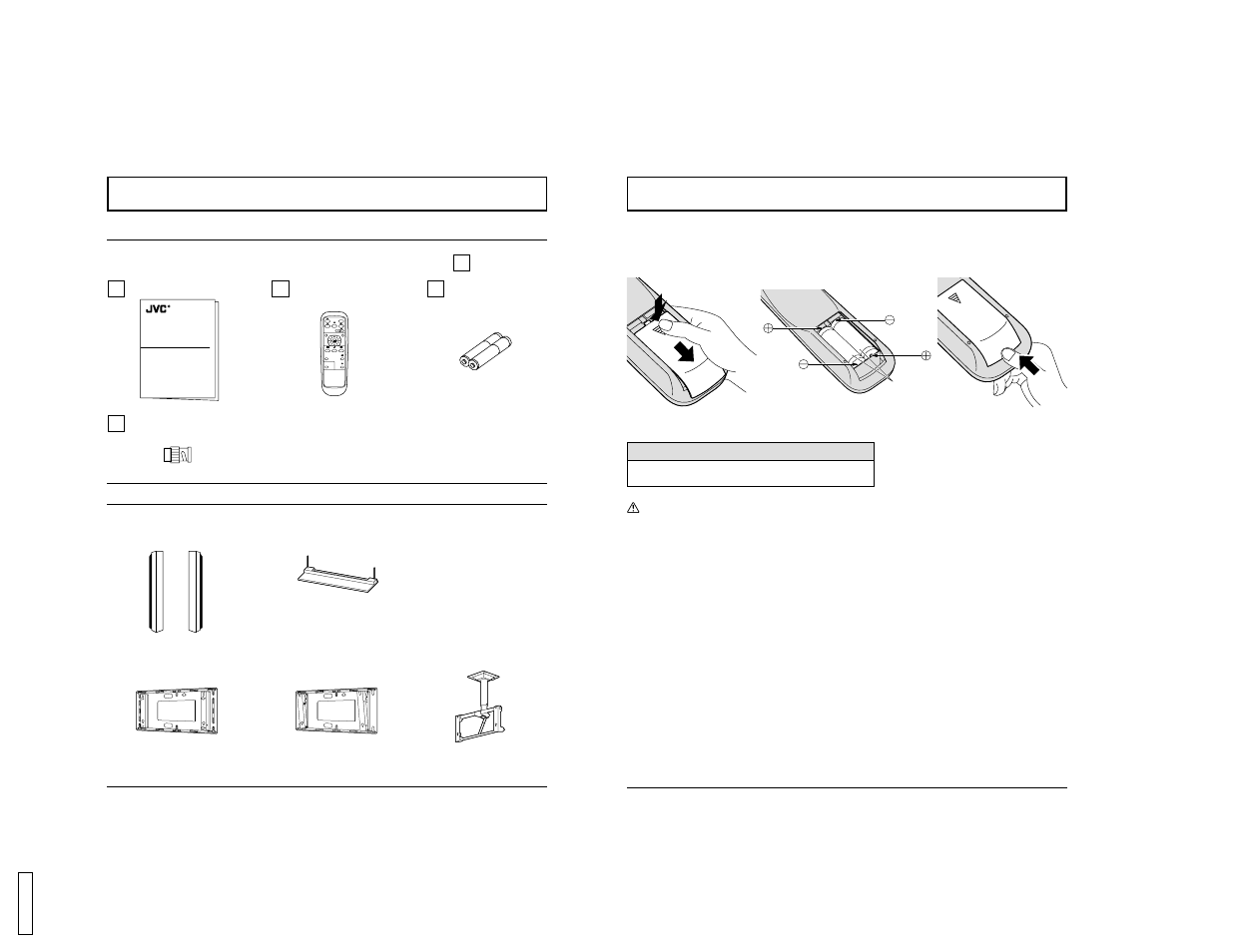 Accessories, Remote control batteries | JVC GD V500PZU User Manual | Page 5 / 18