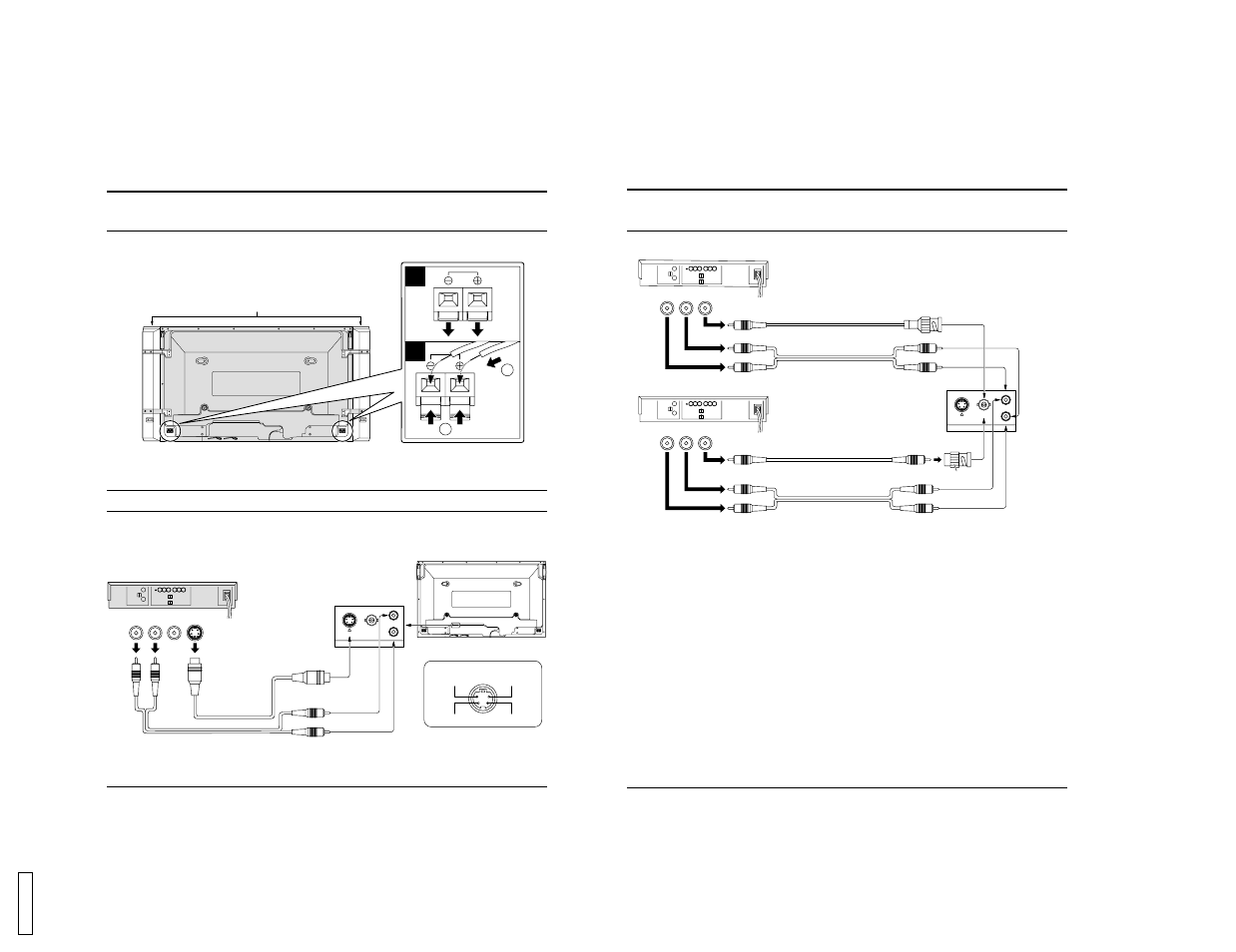 How to connect the speakers, How to connect the av input terminals, Connections | JVC GD V500PZU User Manual | Page 7 / 18