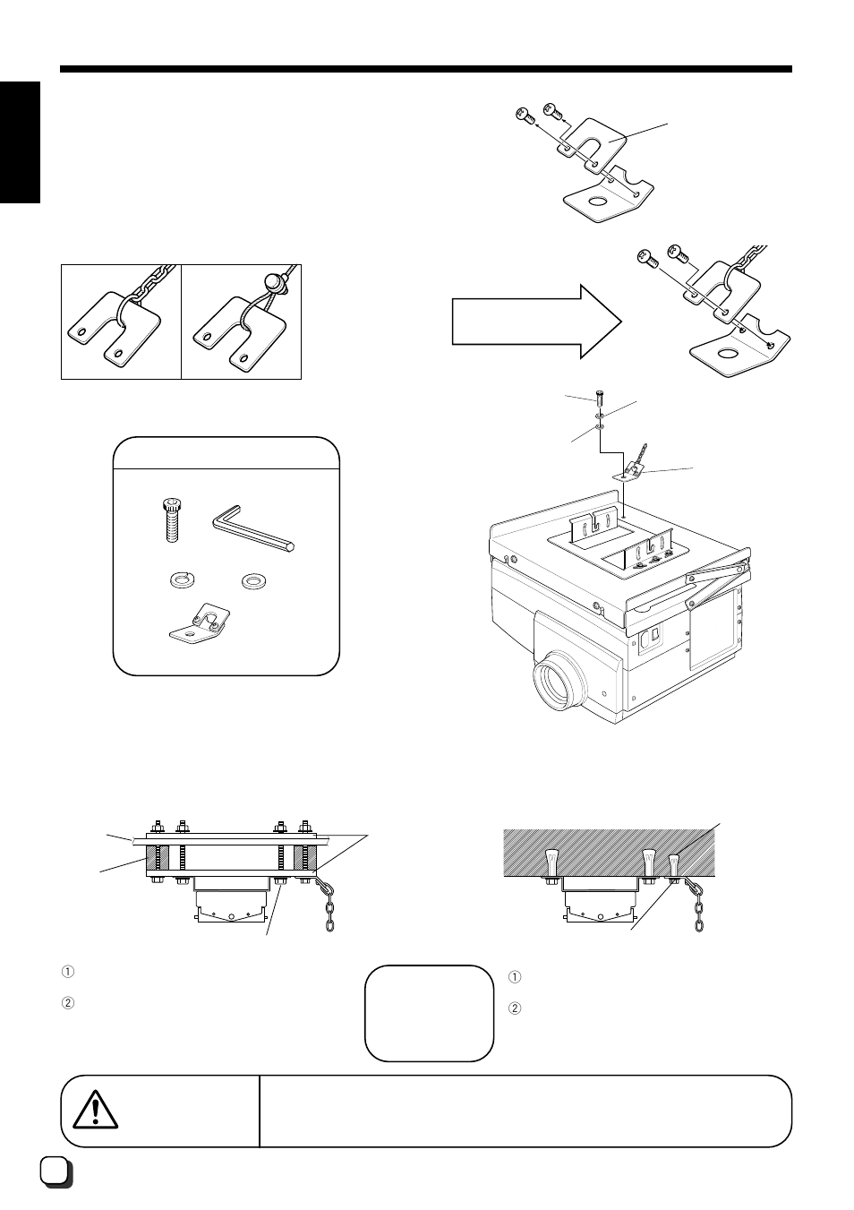 How to prevent dropping, Caution, English | JVC EF-G10CG User Manual | Page 10 / 15