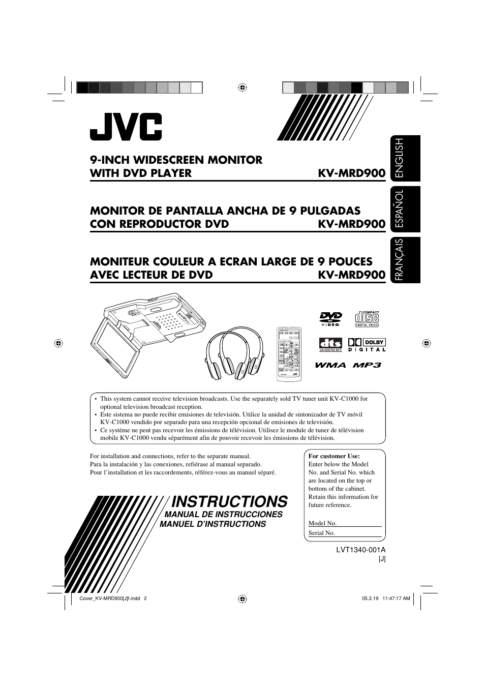 JVC LVT1340-001A User Manual | 117 pages