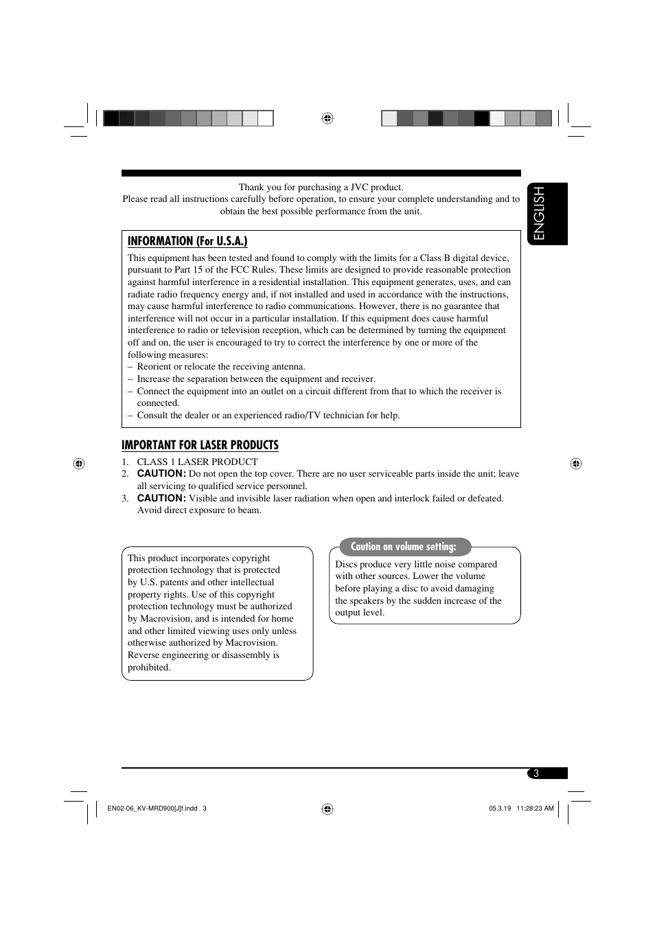 English | JVC LVT1340-001A User Manual | Page 3 / 117