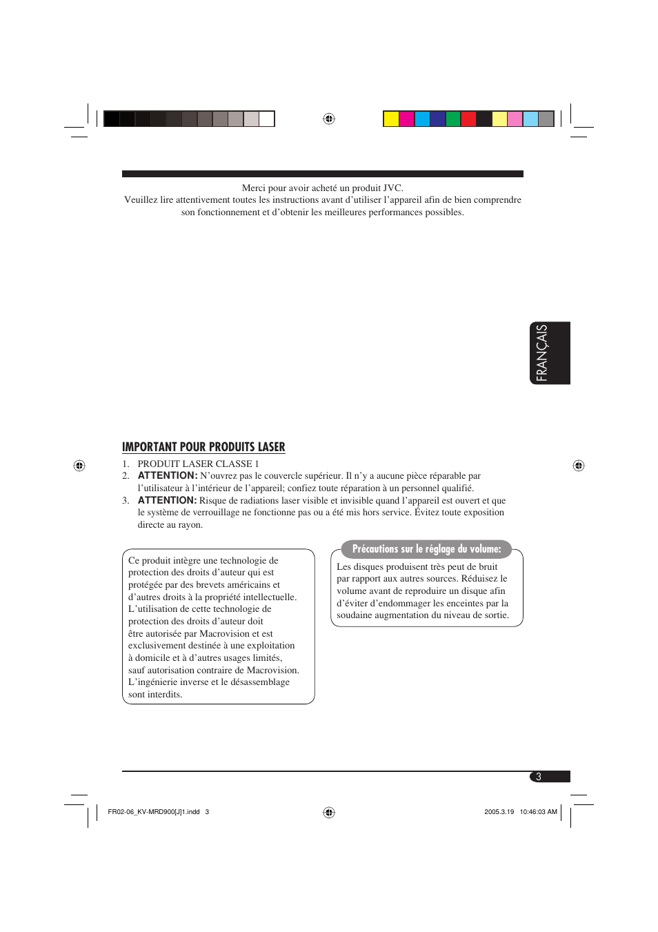 Fran ç ais | JVC LVT1340-001A User Manual | Page 79 / 117
