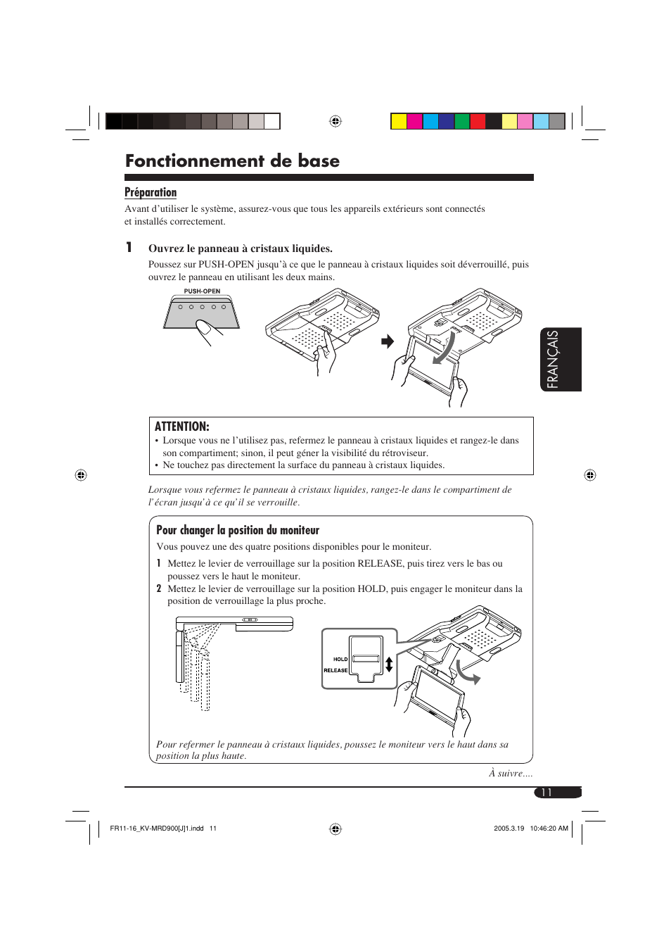 Fonctionnement de base, Français | JVC LVT1340-001A User Manual | Page 87 / 117