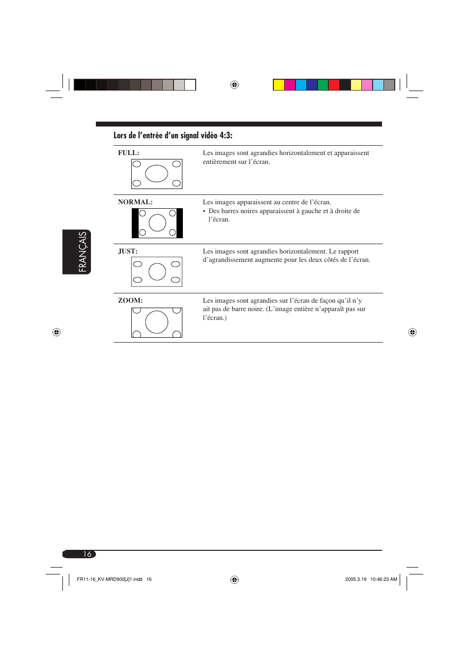 Fran ç ais | JVC LVT1340-001A User Manual | Page 92 / 117
