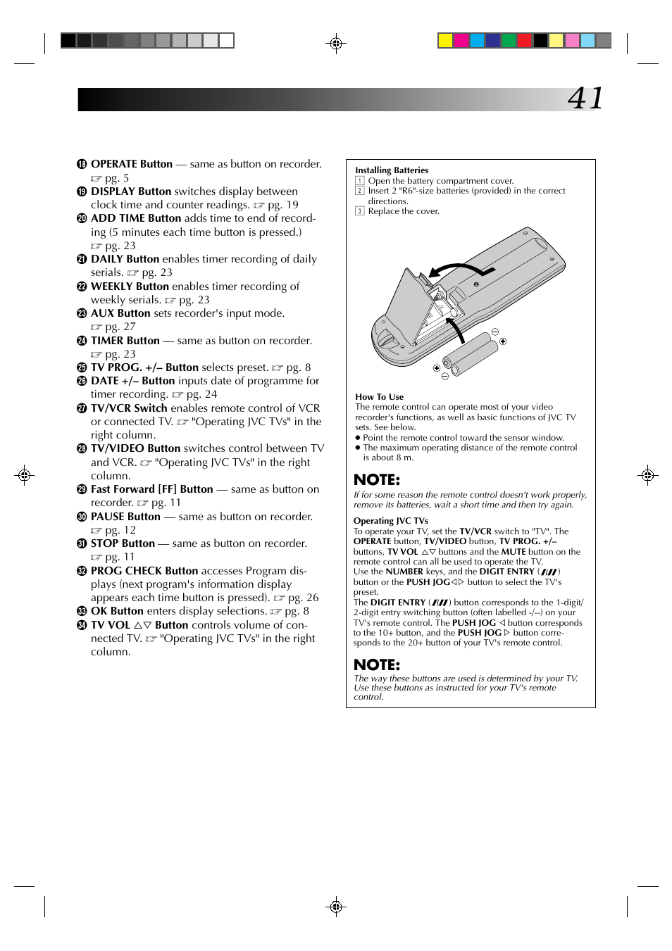 JVC HR-A630EK User Manual | Page 41 / 44