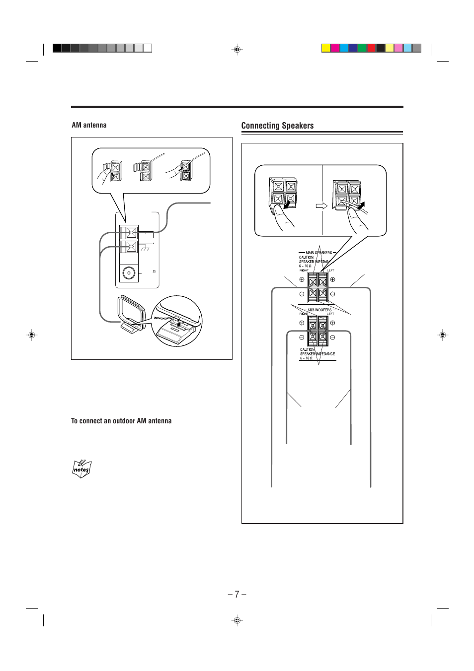 Connecting speakers | JVC MX-J900 User Manual | Page 10 / 30