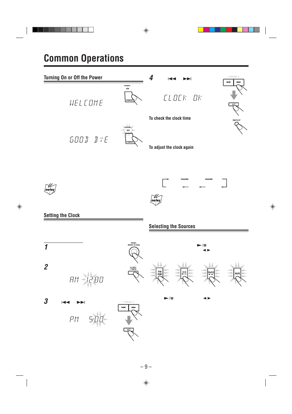 Common operations | JVC MX-J900 User Manual | Page 12 / 30