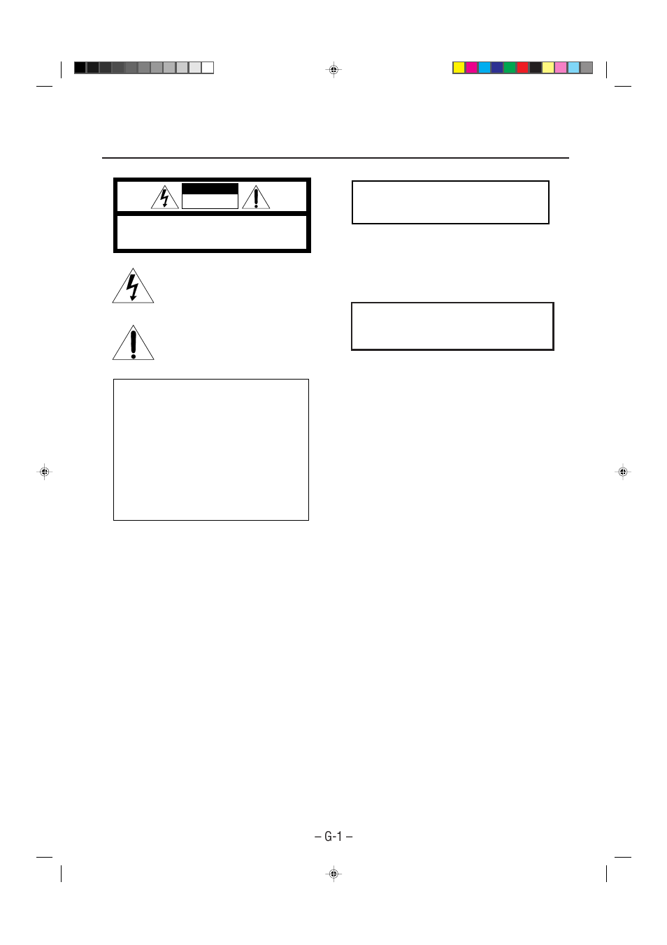 G-1 – warnings, cautions and others | JVC MX-J900 User Manual | Page 2 / 30