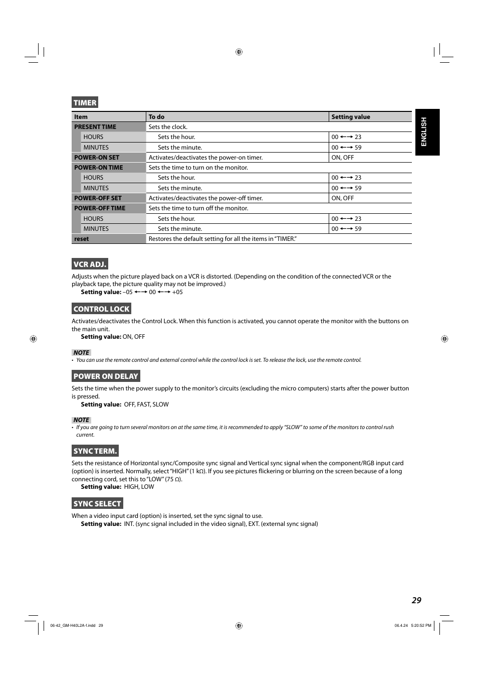 JVC GM-H40L2A User Manual | Page 31 / 46