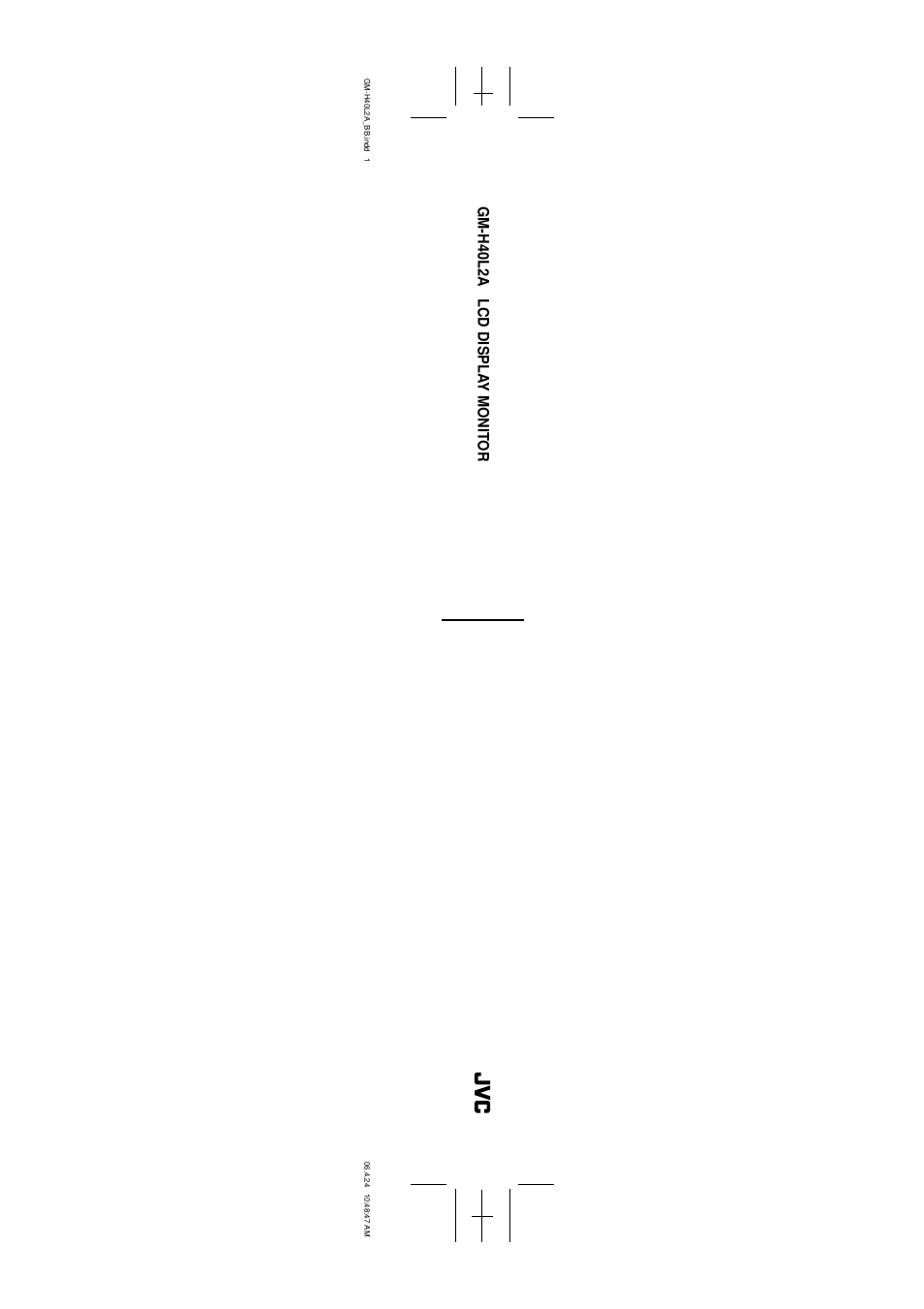 Gm-h40l2a lcd displa y monit or | JVC GM-H40L2A User Manual | Page 46 / 46