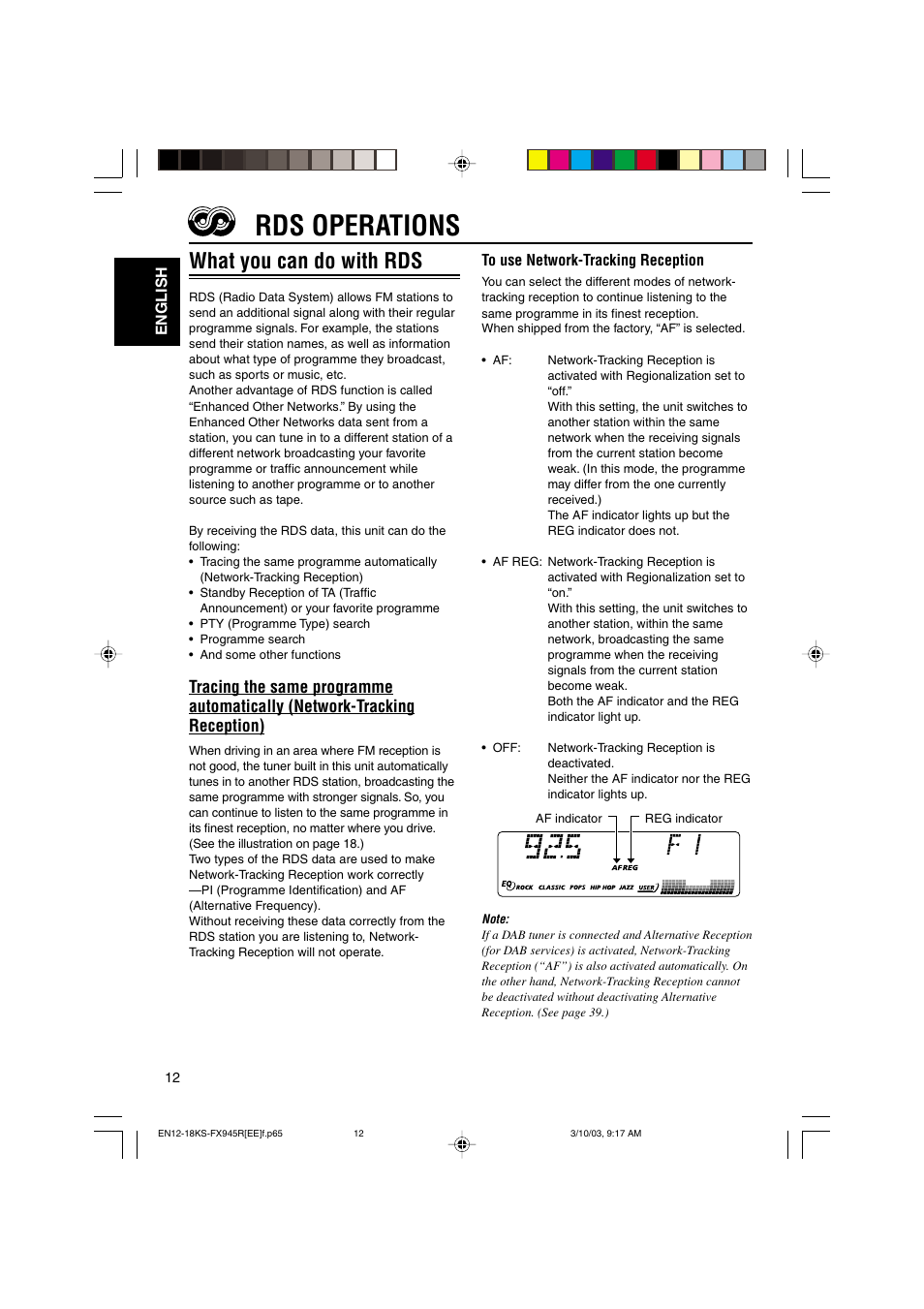 Rds operations, What you can do with rds | JVC GET0122-001A User Manual | Page 12 / 48